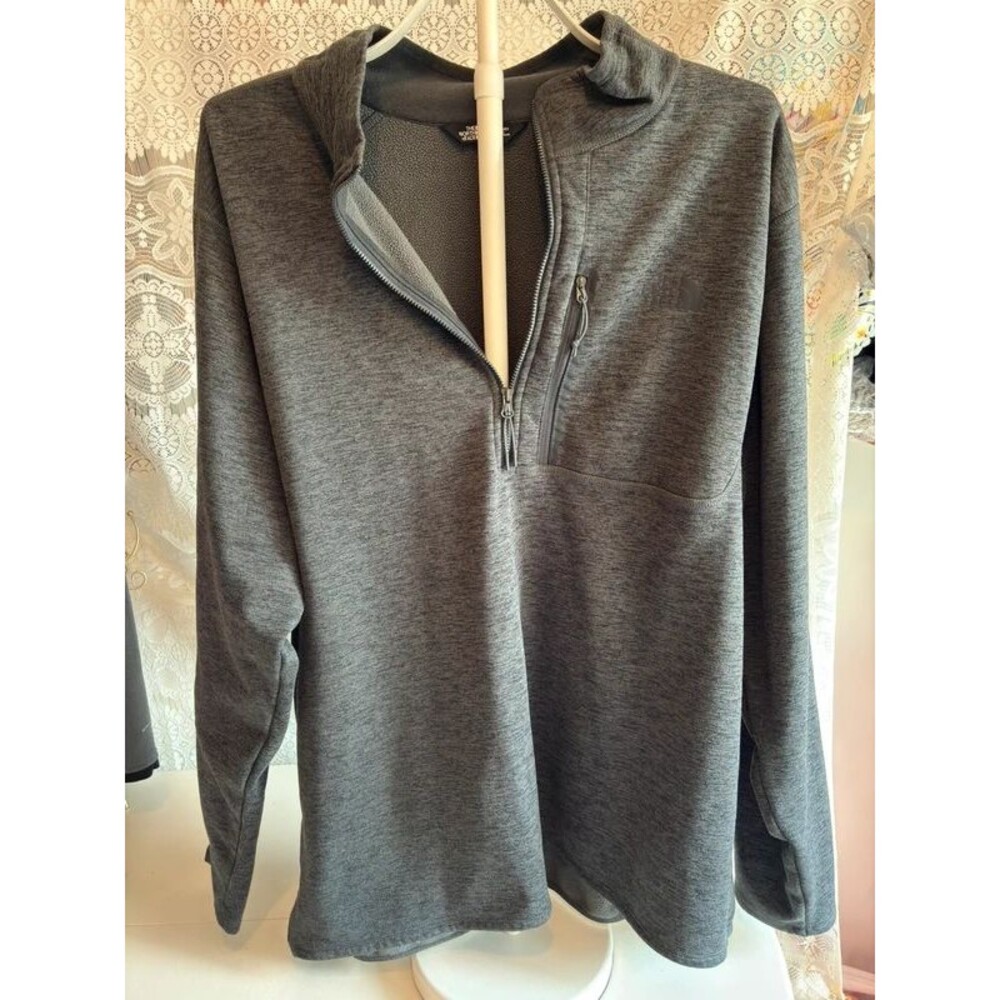 The North Face Grey Quarter Zip Fleece Pullover Men's XXL
